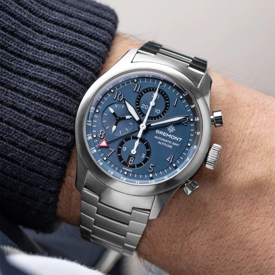 Bremont Altitude Automatic Chronograph GMT 42mm Watch ALT42-CHR-SS-BL-B