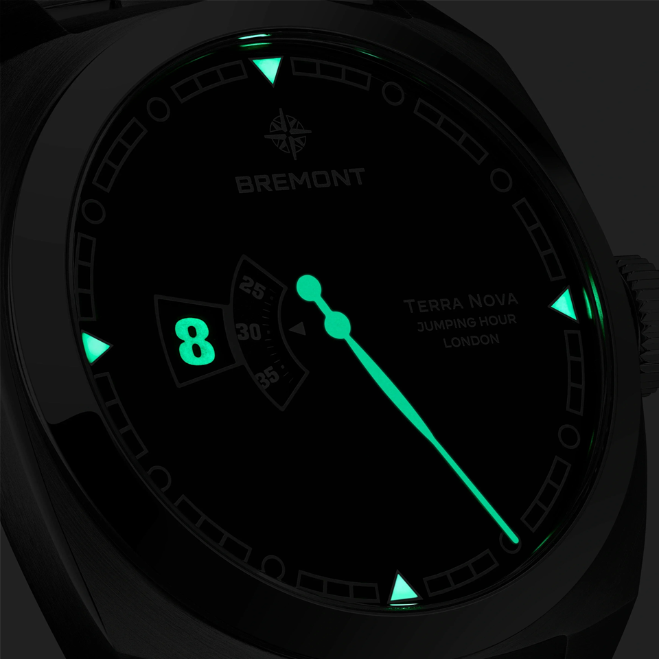 Bremont Terra Nova Automatic Jumping Hour 40.5mm Watch TN40-JH-SS-BK-L-S