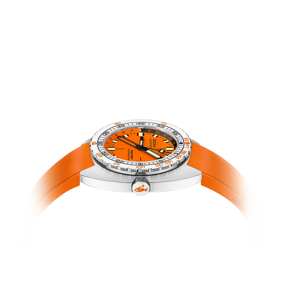 DOXA SUB 250T GMT STAINLESS STEEL RUBBER STRAP 855.10.351.21