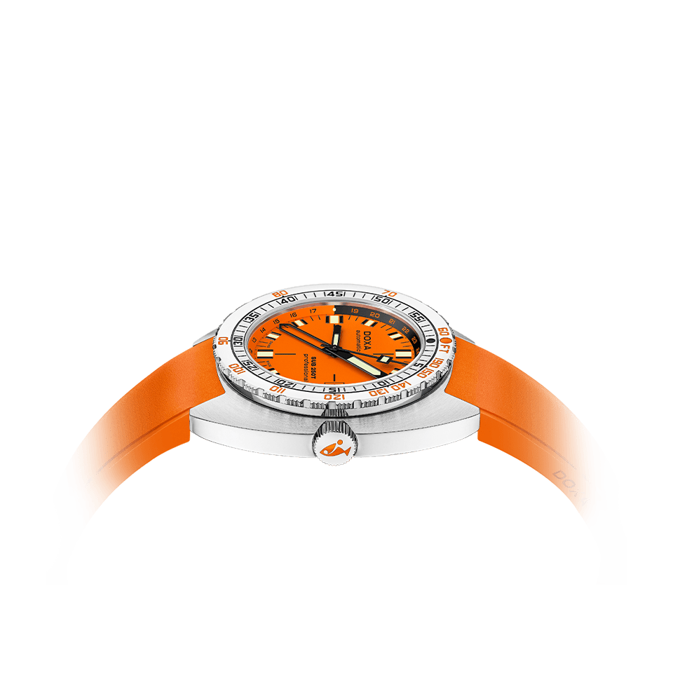 DOXA SUB 250T GMT STAINLESS STEEL RUBBER STRAP 855.10.351.21