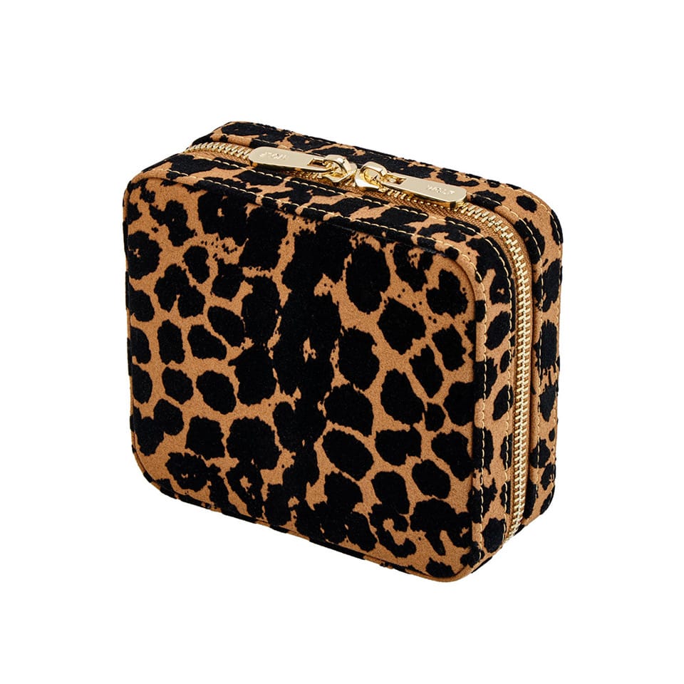 WOLF Savanna Leopard Print Jewellery Zip Case