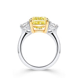 VAULT® 7.44 carat Yellow Diamond and 1.04 carat Diamond Ring in 18ct Yellow and White Gold