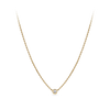 Diamond Solitaire Bezel Set Necklace in 18ct Yellow Gold