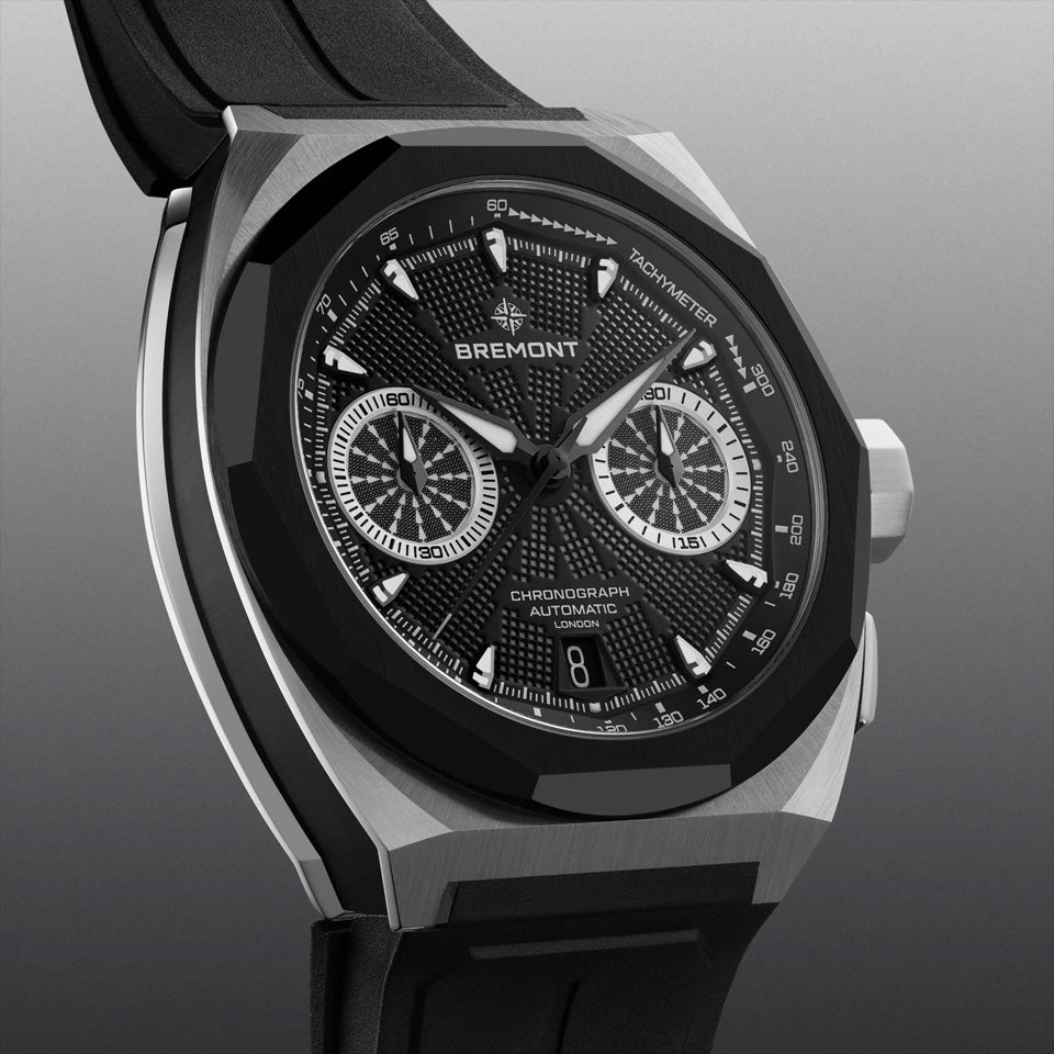 Bremont Supernova Automatic Chronograph 41mm Watch SN41-CHR-SS-BK-R-S