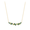 Elysian Tourmaline Peridot and Diamond Cluster Necklace in 18ct Yellow Gold
