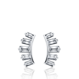 0.33 Carat Diamond Baguette Earrings in 18ct White Gold