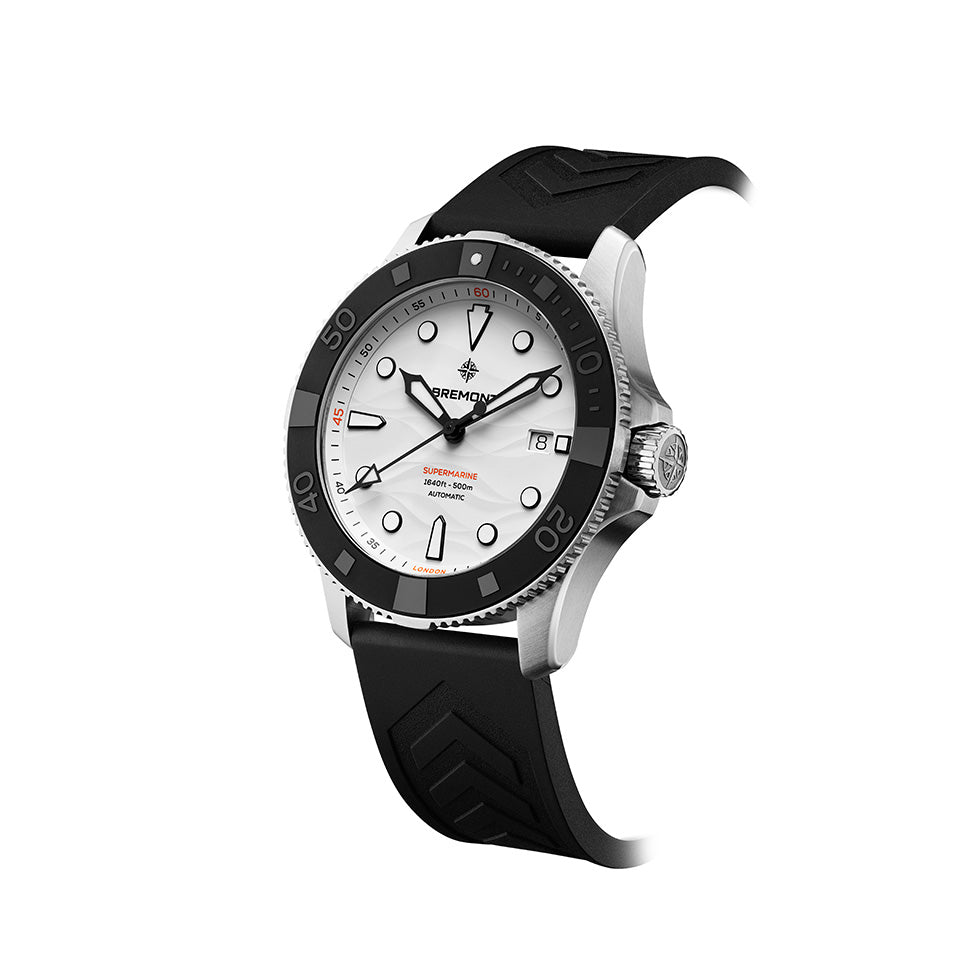 Bremont Supermarine Automatic 43mm Watch SM43-DT-SS-WH-R-S