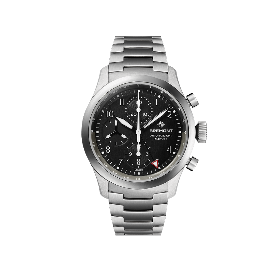 Bremont Altitude Automatic Chronograph 42mm Watch ALT42-CHR-G-SS-BK-B