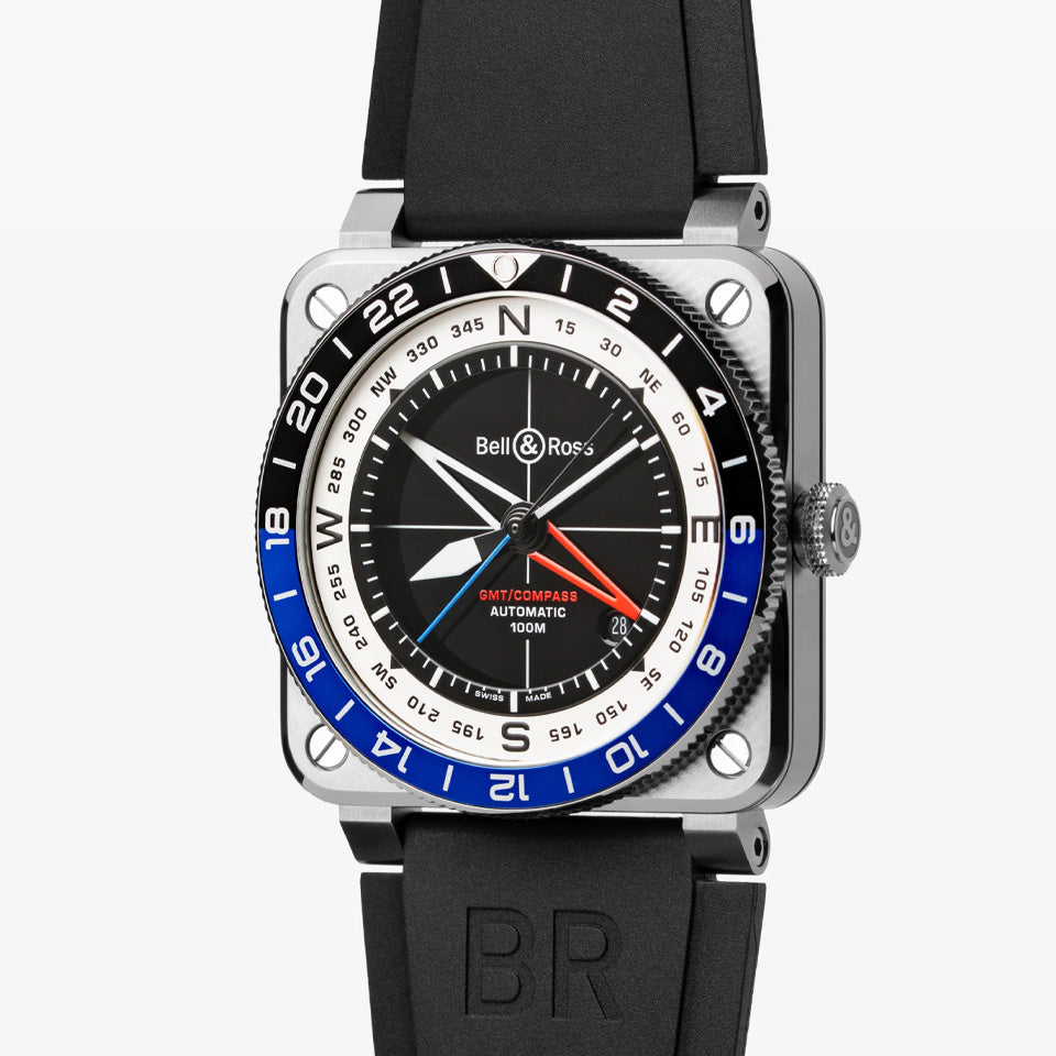 Bell & Ross BR-03 Automatic GMT 42mm Watch BR0393-COM-ST/SRB