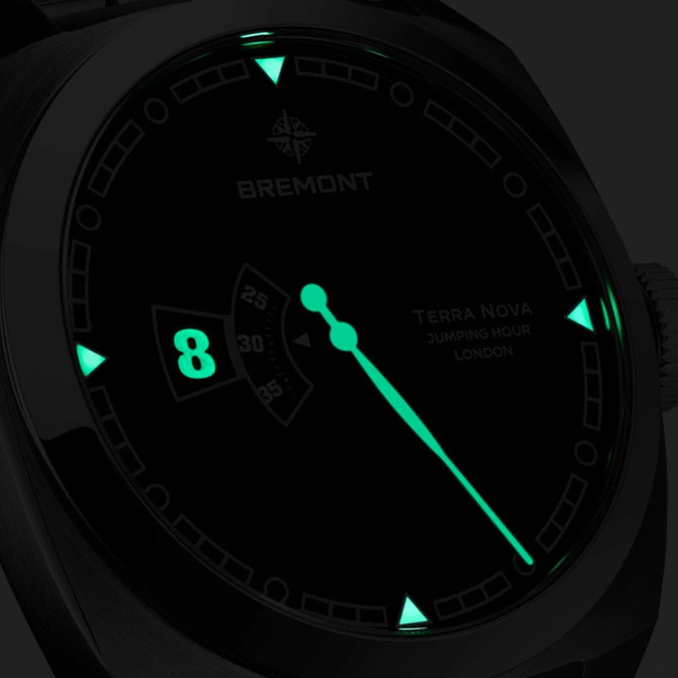 Bremont Terra Nova Automatic Jumping Hour 4.50mm Watch TN40-JH-SS-BK-B