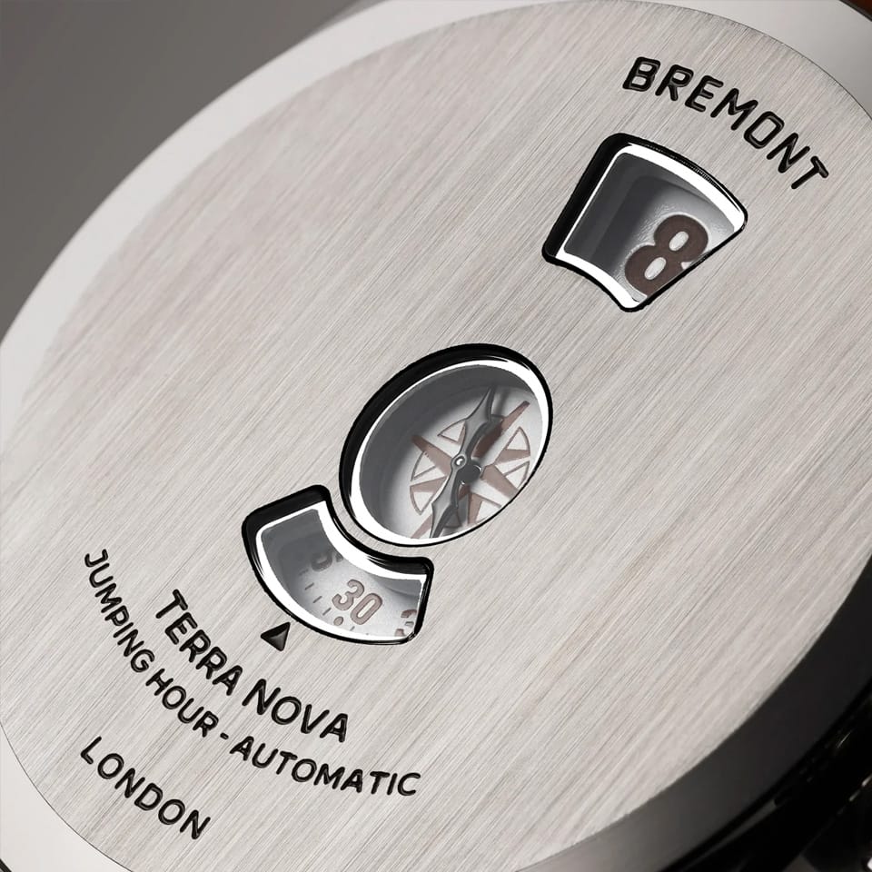 Bremont Terra Nova Automatic Jumping Hour 38mm Watch TN38-JH-SS-CC-B