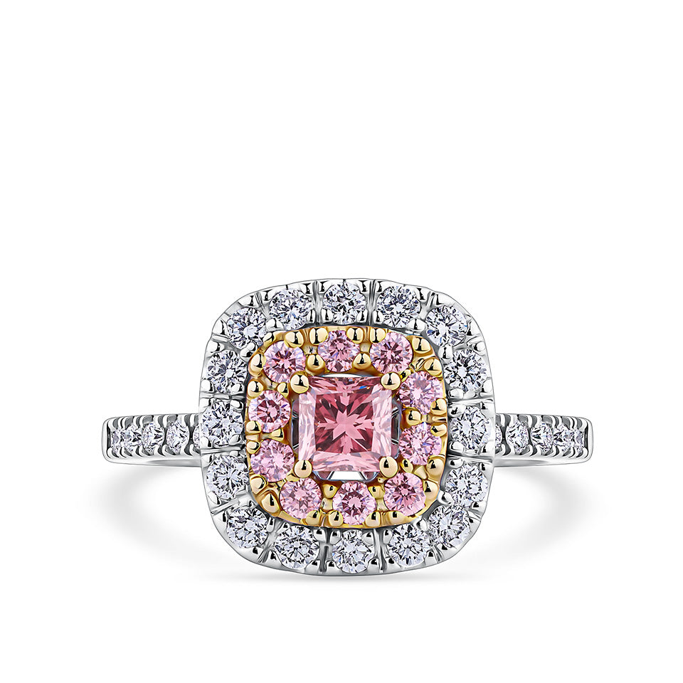 VAULT® Argyle Pink Diamond Ring in 18ct White and Rose Gold