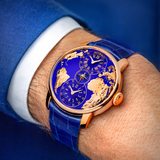 Jacob & Co. THE WORLD IS YOURS AUTOMATIC BLUE DUAL TIME ZONE 43MM