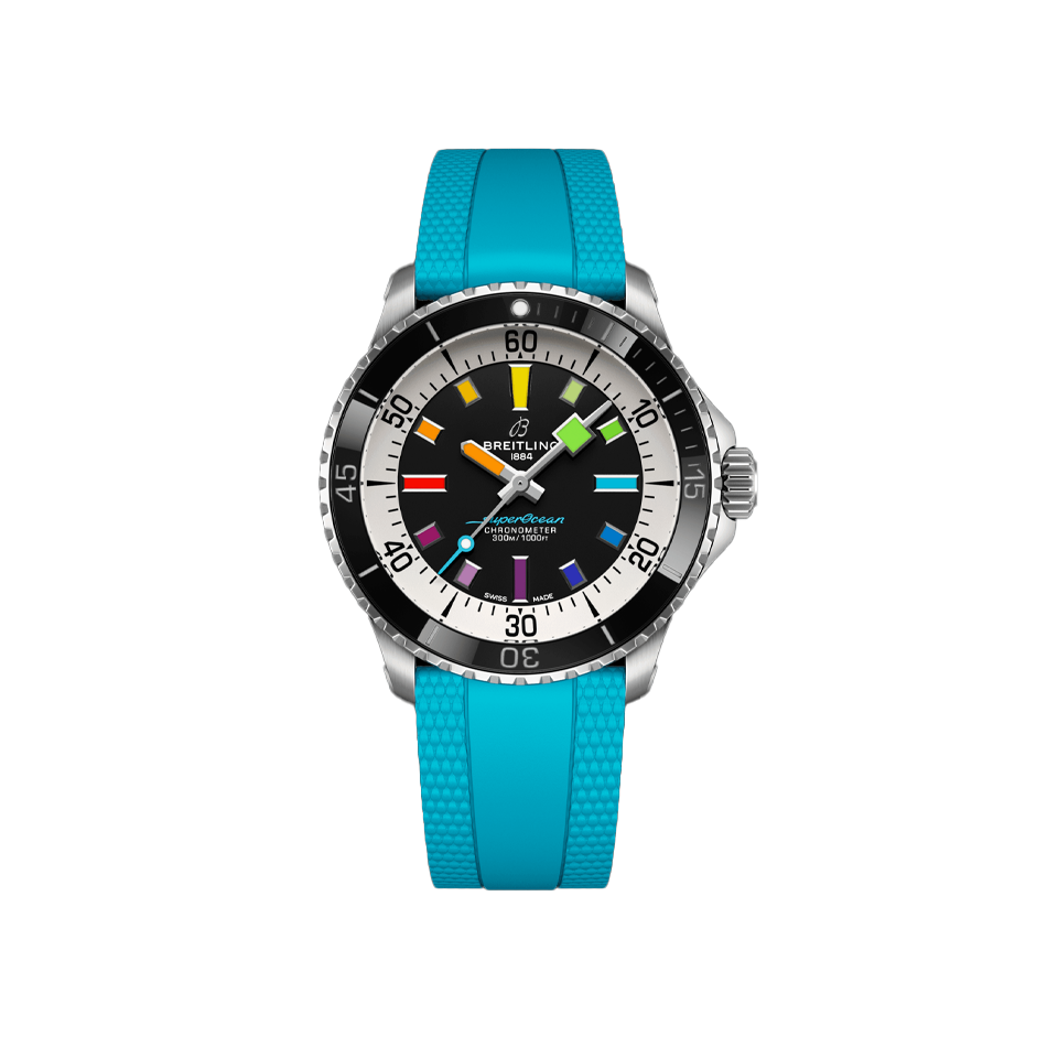 Breitling Superocean Automatic Black Rainbow Stainless Steel 42.00mm