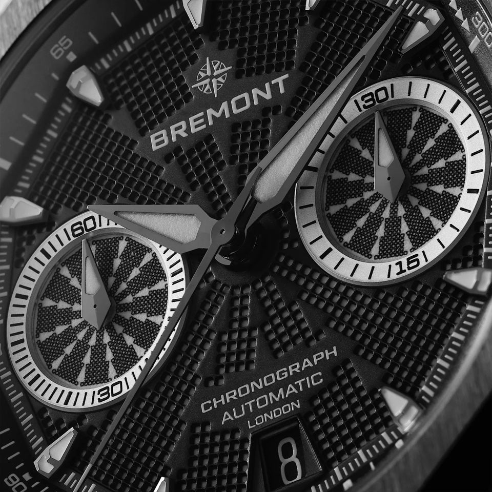 Bremont Supernova Automatic Chronograph 41mm Watch SN41-CHR-SS-BK-R-S