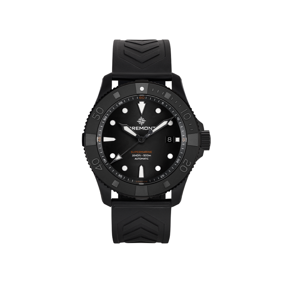 Bremont Supermarine Automatic 43mm Watch SM43-DT-BKCER-BK-R-S