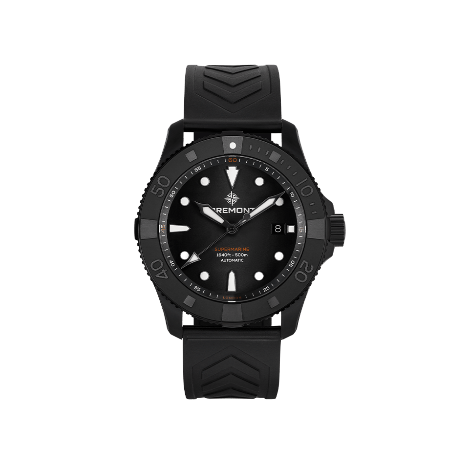 Bremont Supermarine Automatic 43mm Watch SM43-DT-BKCER-BK-R-S