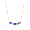 Elysian Tanzanite Topaz Sapphire and Diamond Necklace Cluster in 18ct Yellow Gold