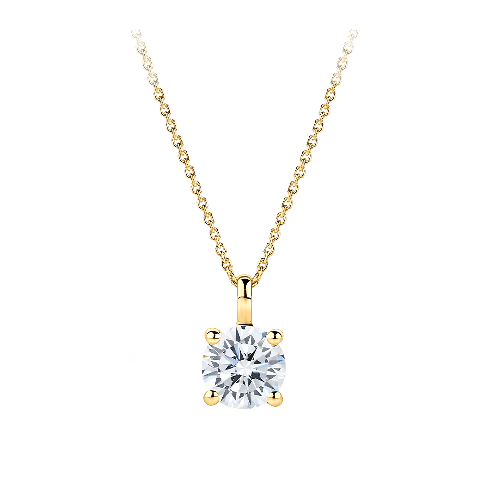 1.00 Carat Diamond Solitaire Pendant in 18ct Yellow Gold
