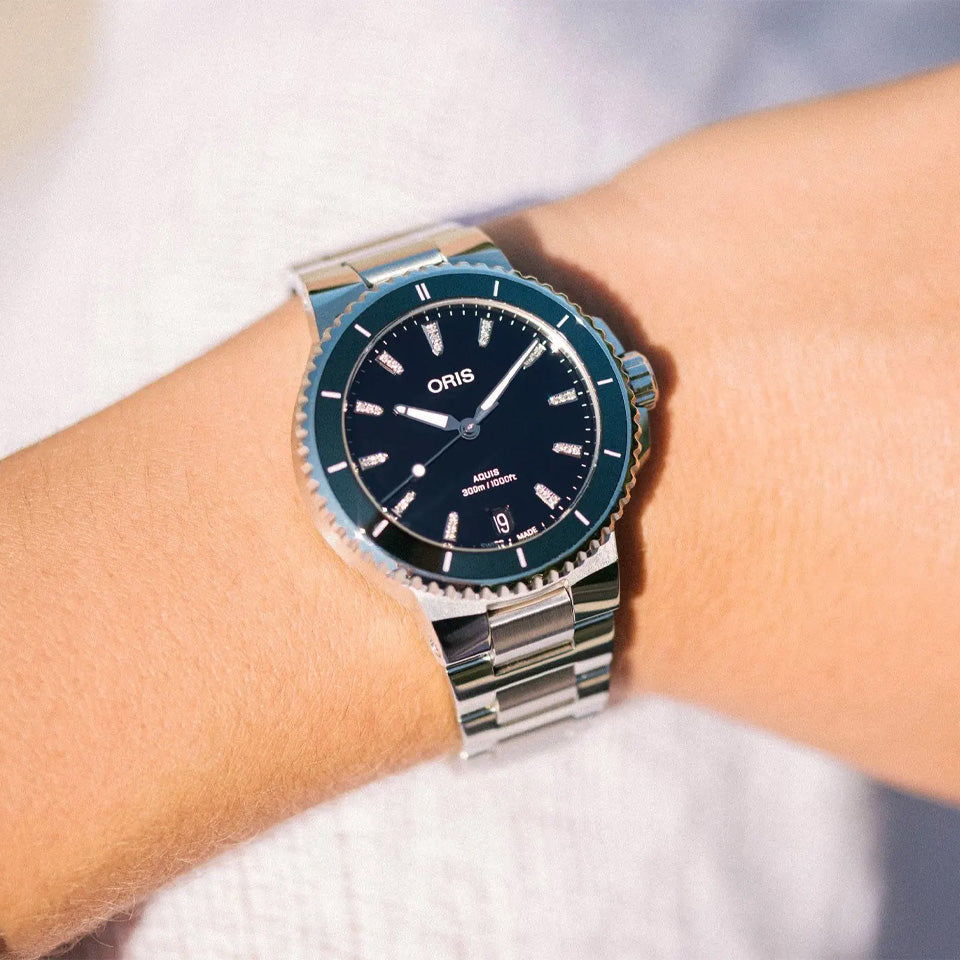 Oris Aquis Automatic Women's 36.50mm Watch 733 7792 4194MB