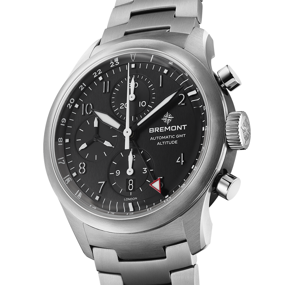Bremont Altitude Automatic Chronograph 42mm Watch ALT42-CHR-G-SS-BK-B