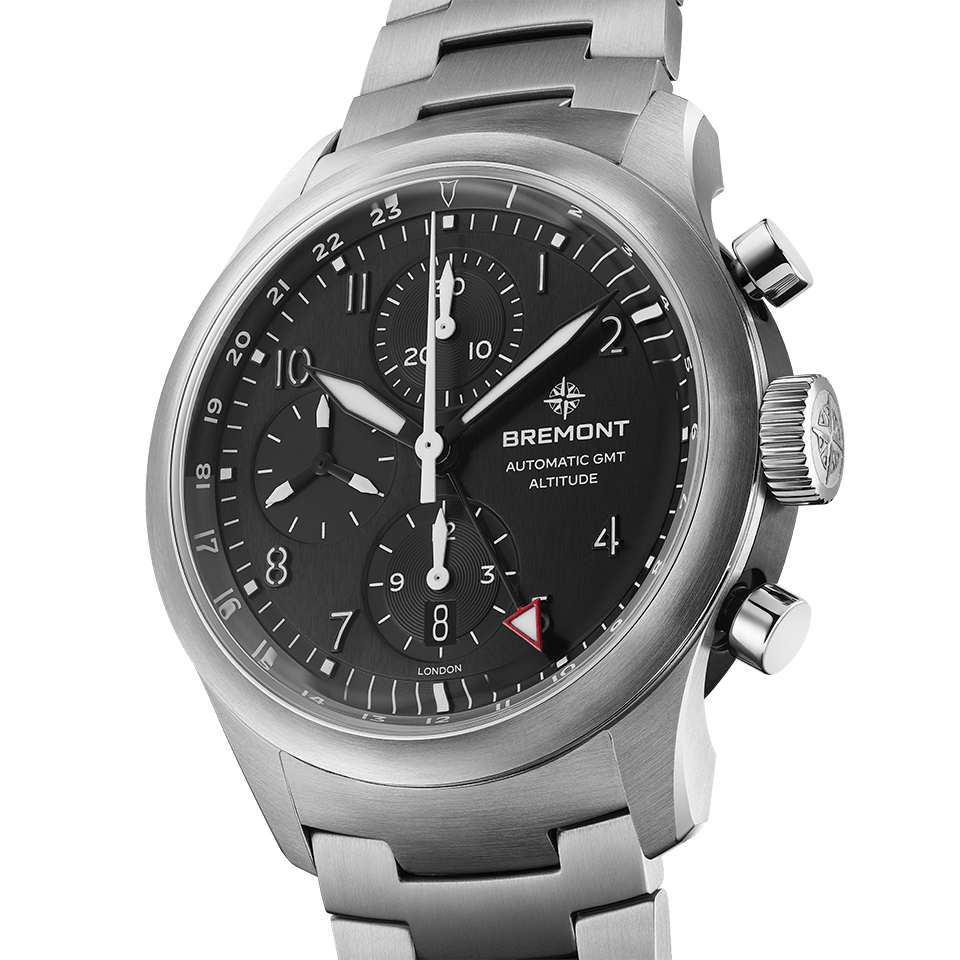 Bremont Altitude Automatic Chronograph 42mm Watch ALT42-CHR-G-SS-BK-B