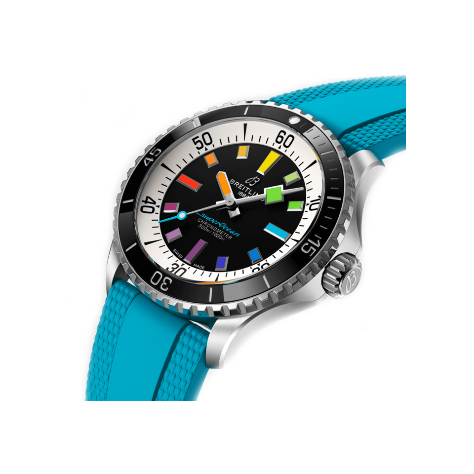 Breitling Superocean Automatic Black Rainbow Stainless Steel 42.00mm