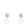 Akoya Pearl and Diamond Stud Earrings in 14ct Yellow Gold