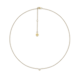 Diamond Solitaire Bezel Set Necklace in 18ct Yellow Gold
