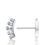 0.33 Carat Diamond Baguette Earrings in 18ct White Gold