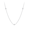 0.25 Carat Diamond Station Bezel Set Necklace in Platinum