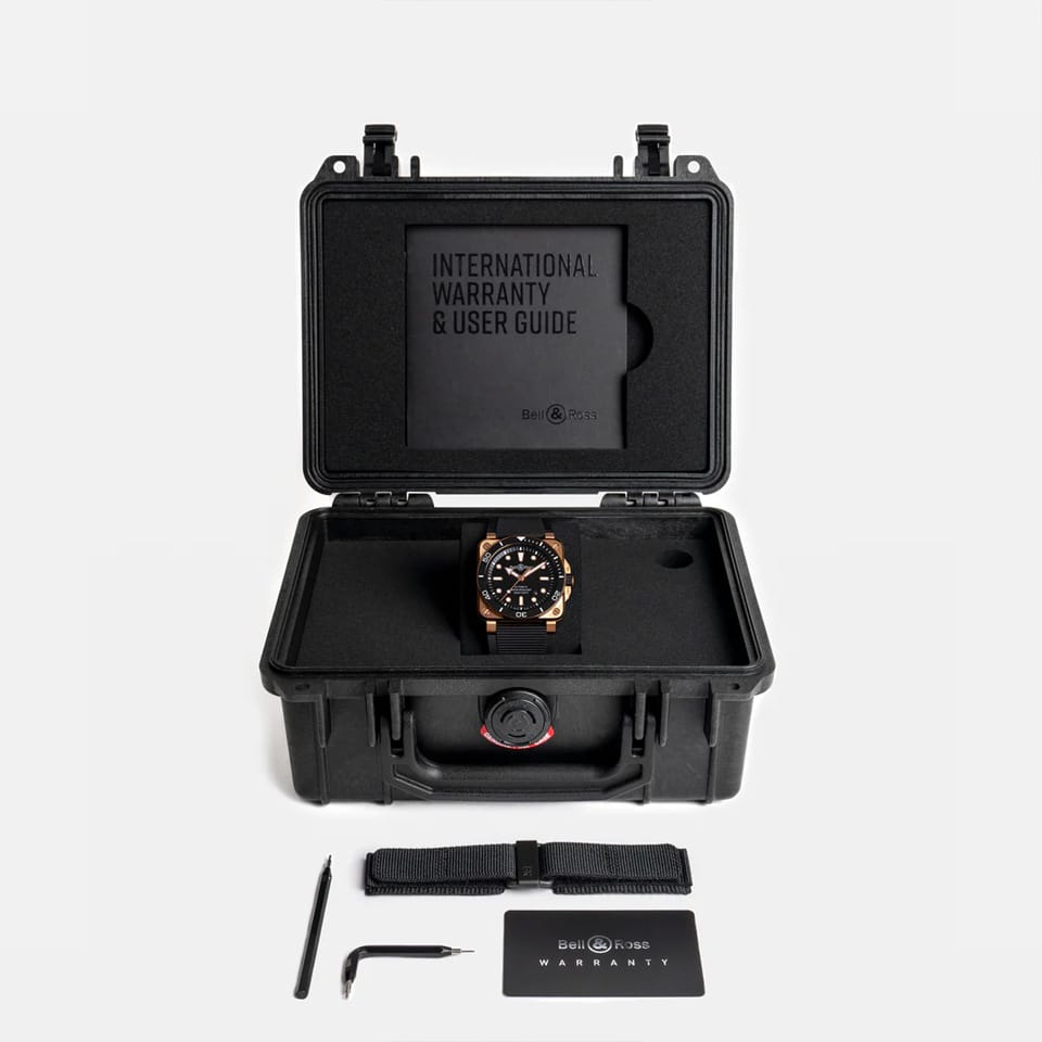 Bell & Ross BR-03 Diver Black Bronze Automatic 42mm Watch BR03A-D-BL-BR/SRB