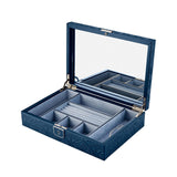 WOLF X LIBERTY All Over Ianthe Medium Jewellery Box Navy