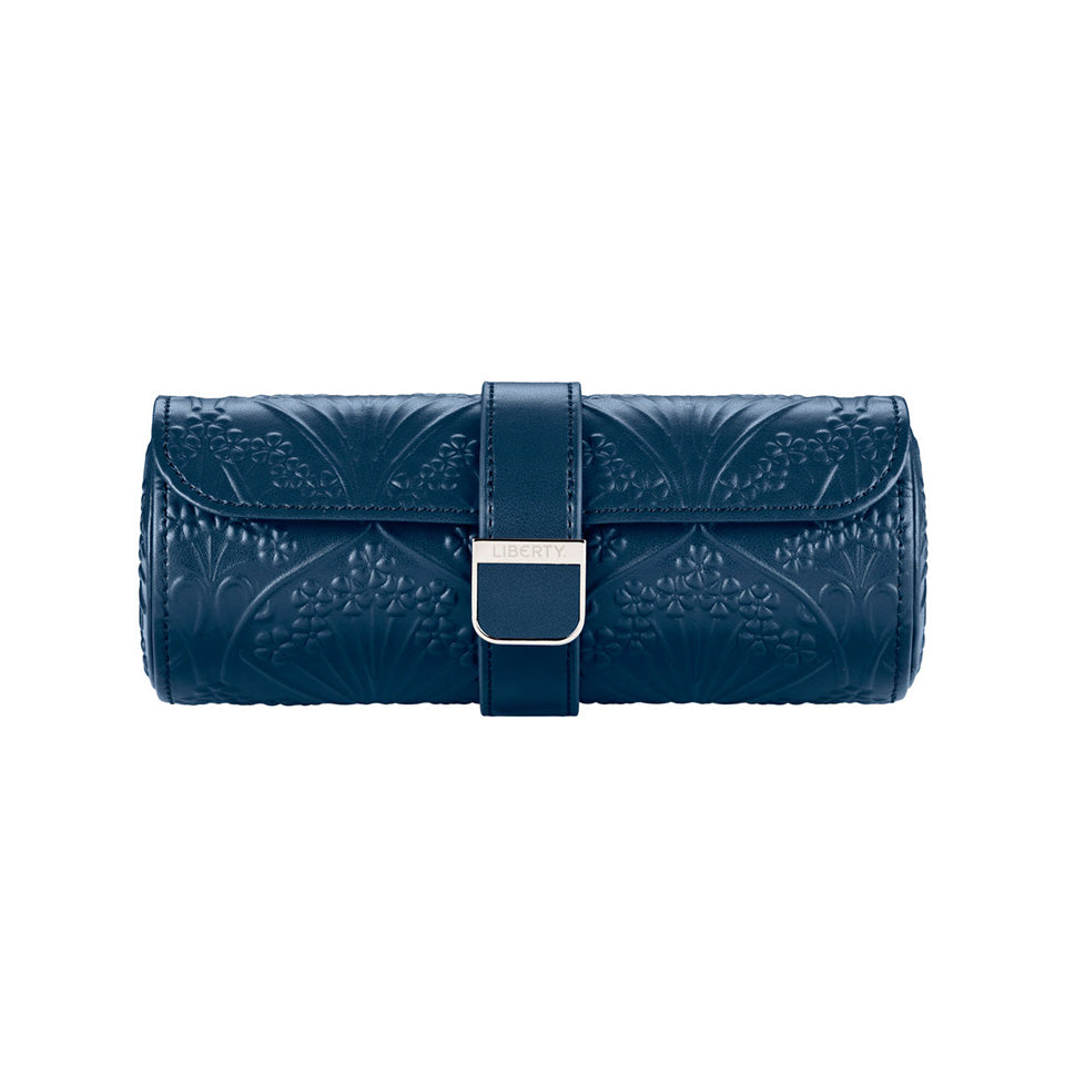 WOLF X LIBERTY All Over Ianthe Triple Watch Roll Navy