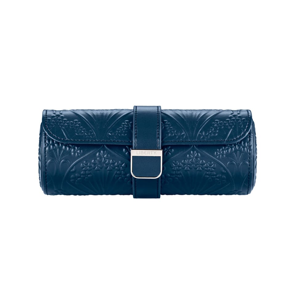 WOLF X LIBERTY All Over Ianthe Triple Watch Roll Navy