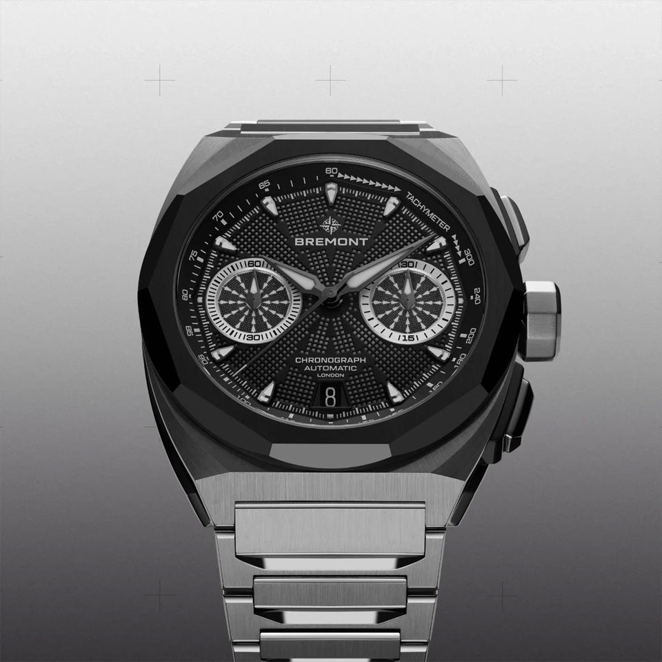 Bremont Supernova Automatic Chronograph 41mm Watch SN41-CHR-SS-BK-B