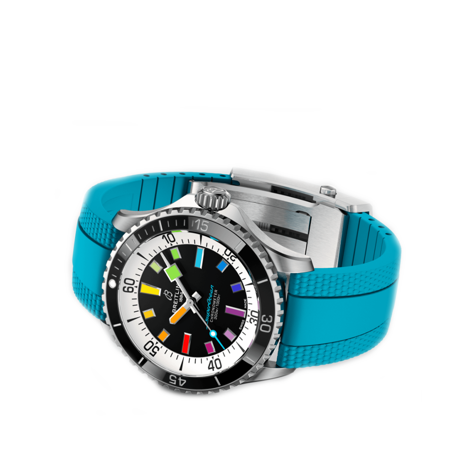 Breitling Superocean Automatic Black Rainbow Stainless Steel 42.00mm