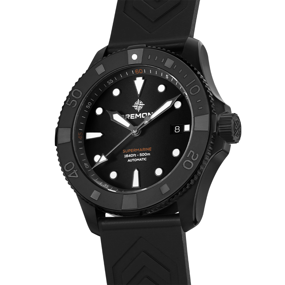 Bremont Supermarine Automatic 43mm Watch SM43-DT-BKCER-BK-R-S
