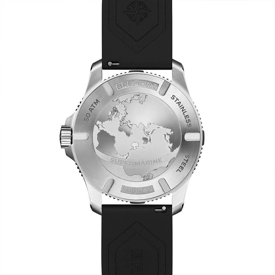 Bremont Supermarine Automatic 43mm Watch SM43-DT-SS-WH-R-S