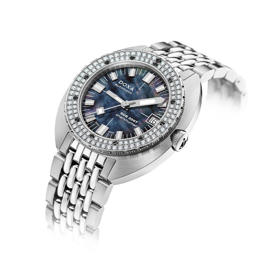 DOXA Sub 200T Diamonds Sharkhunter Watch 804.10D.101.10