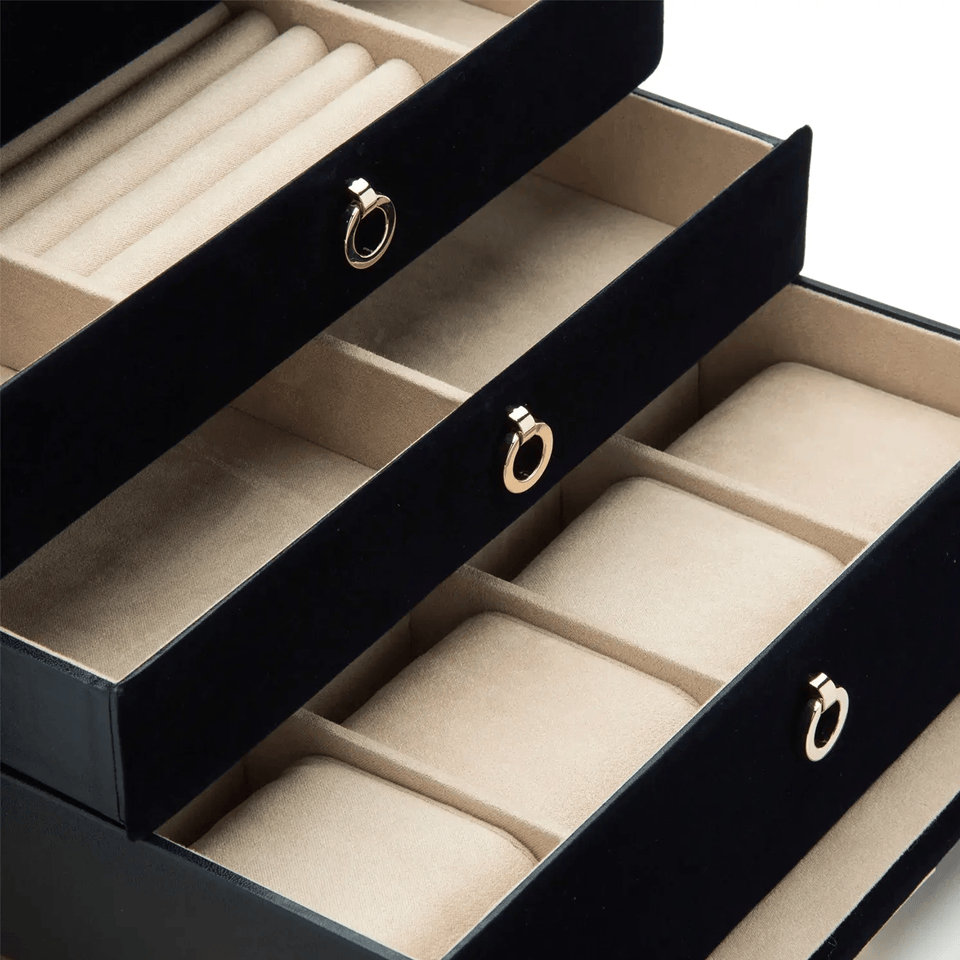 WOLF Zoe Large Indigo Jewellery Box