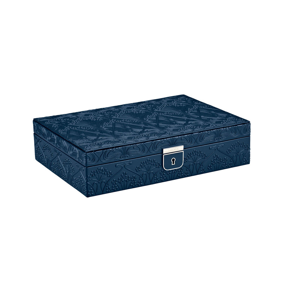 WOLF X LIBERTY All Over Ianthe Medium Jewellery Box Navy