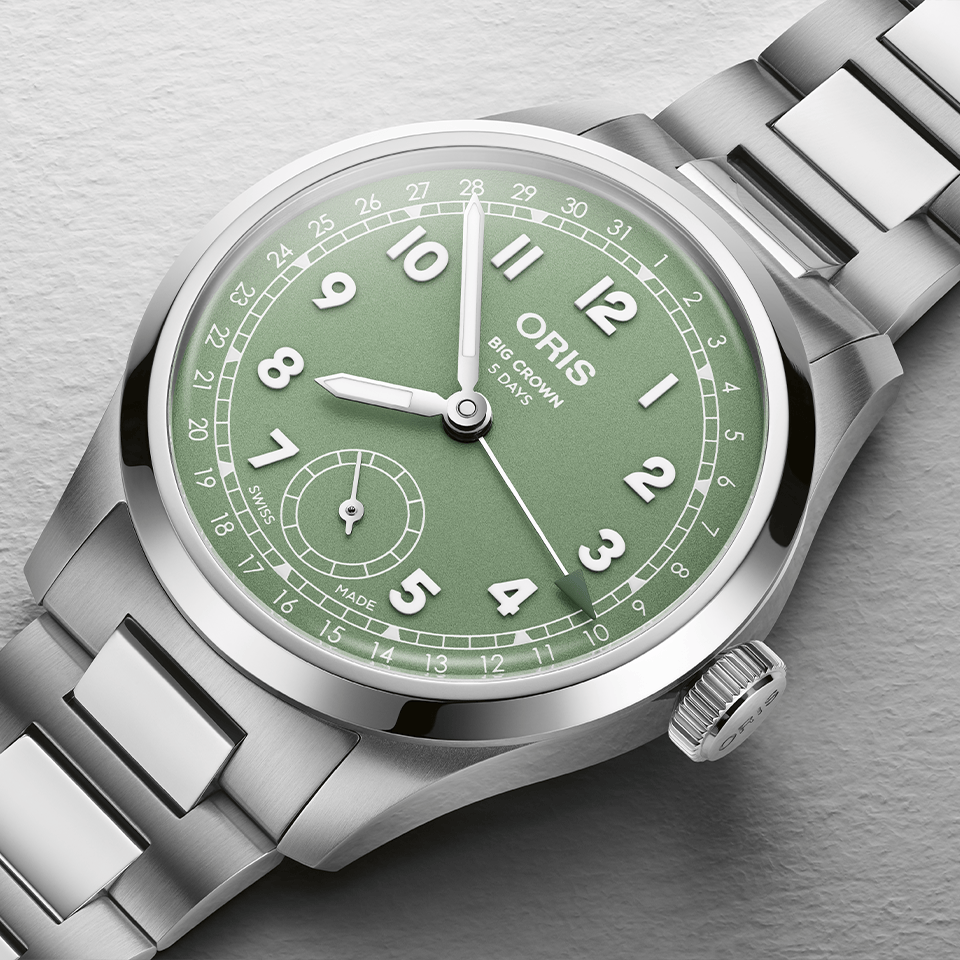Oris Big Crown Pointer Date Automatic Men’s 40mm Watch Green Dial