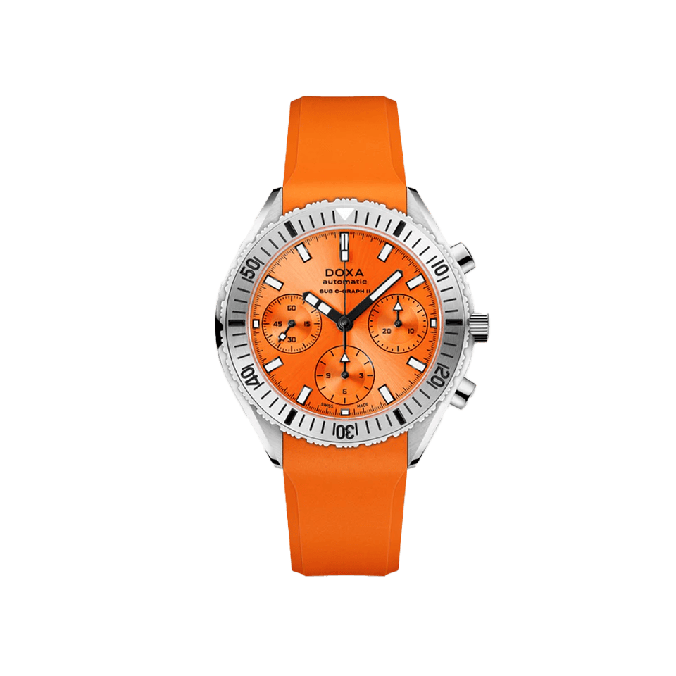 DOXA SUB 200 C-GRAPH II Professional Stainless Steel Rubber Strap 797.10.351.21