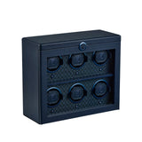 WOLF Earth 6 Piece Watch Winder in Midnight Blue
