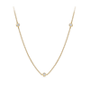 0.25 Carat Diamond Station Bezel Set Necklace in 18ct Yellow Gold