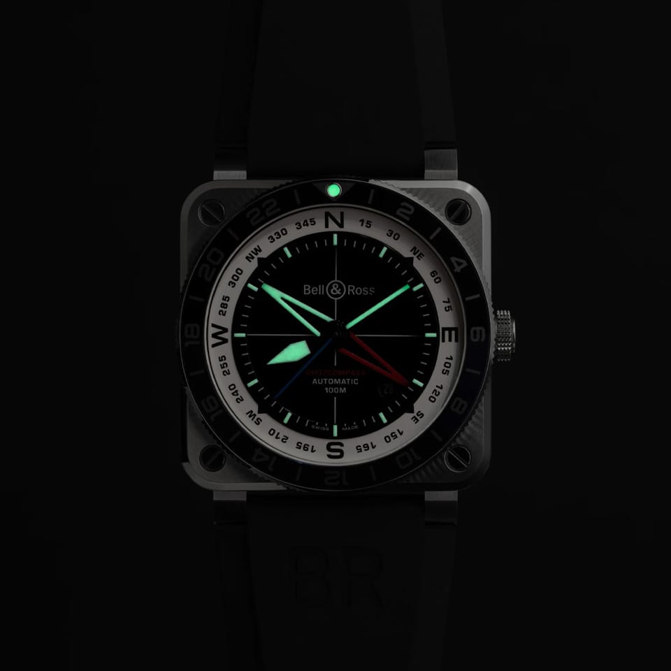 Bell & Ross BR-03 Automatic GMT 42mm Watch BR0393-COM-ST/SRB