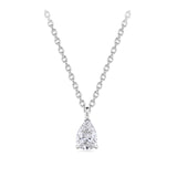 0.25 Carat Pear Cut Diamond Pendant in 18ct White Gold