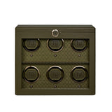 WOLF Earth 6 Piece Watch Winder in Olive
