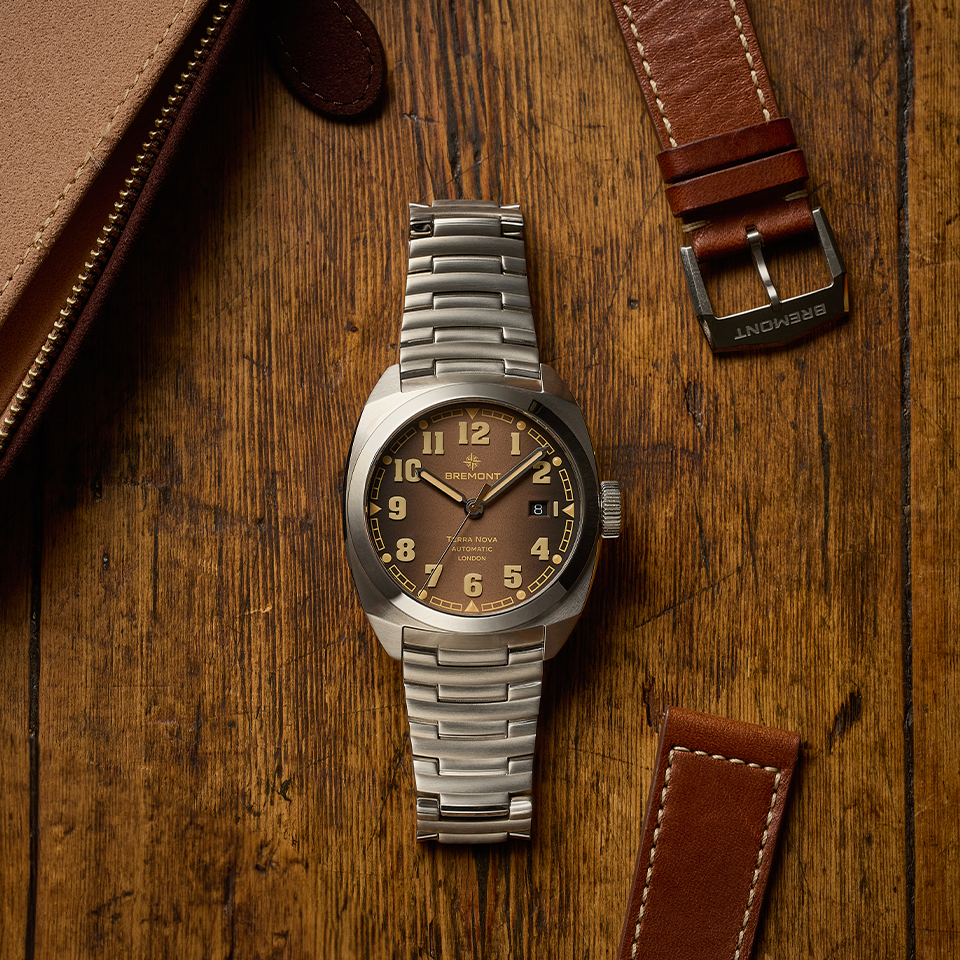 Bremont Terra Nova Automatic 40.50mm Watch TN40-DT-SS-BR-B